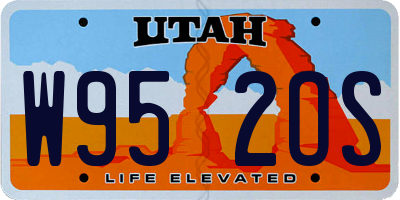 UT license plate W952OS
