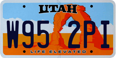 UT license plate W952PI