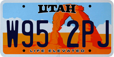 UT license plate W952PJ