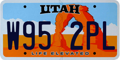 UT license plate W952PL