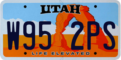 UT license plate W952PS