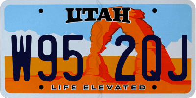 UT license plate W952QJ