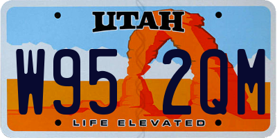 UT license plate W952QM