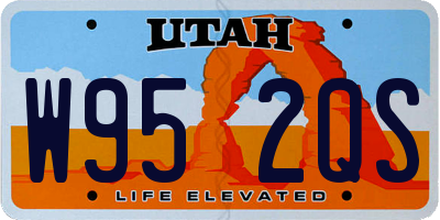 UT license plate W952QS