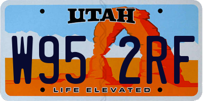 UT license plate W952RF