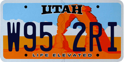 UT license plate W952RI