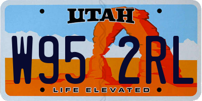 UT license plate W952RL