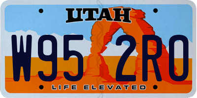 UT license plate W952RO