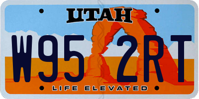 UT license plate W952RT