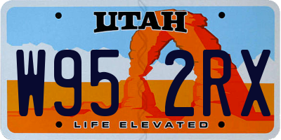 UT license plate W952RX