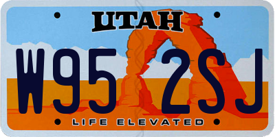 UT license plate W952SJ