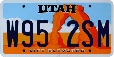 UT license plate W952SM