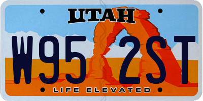 UT license plate W952ST