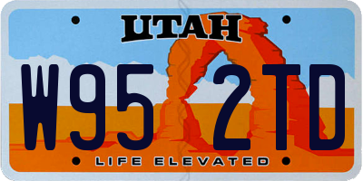 UT license plate W952TD