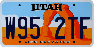 UT license plate W952TF
