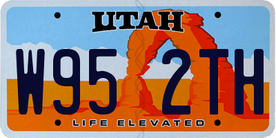 UT license plate W952TH