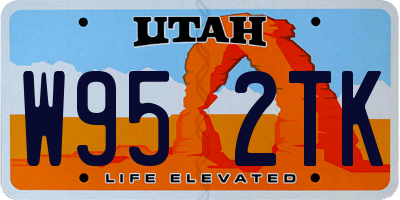 UT license plate W952TK