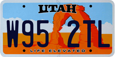 UT license plate W952TL