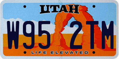 UT license plate W952TM