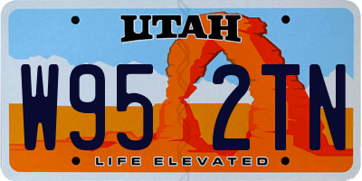 UT license plate W952TN