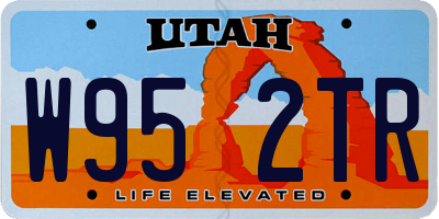 UT license plate W952TR
