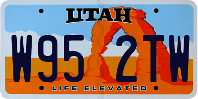 UT license plate W952TW