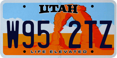 UT license plate W952TZ