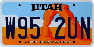 UT license plate W952UN