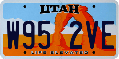 UT license plate W952VE