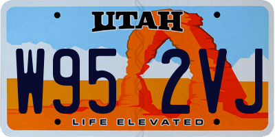 UT license plate W952VJ