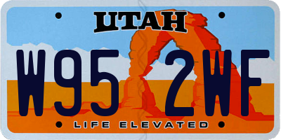 UT license plate W952WF