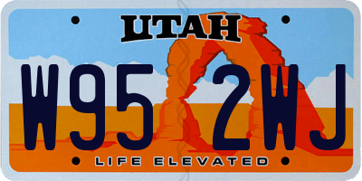 UT license plate W952WJ