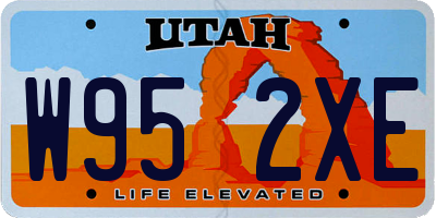UT license plate W952XE