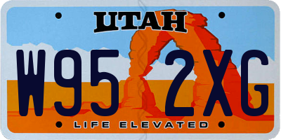 UT license plate W952XG