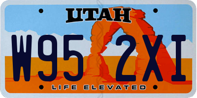UT license plate W952XI