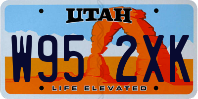 UT license plate W952XK