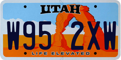 UT license plate W952XW