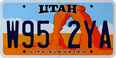 UT license plate W952YA