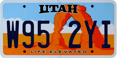 UT license plate W952YI