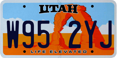 UT license plate W952YJ