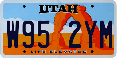 UT license plate W952YM