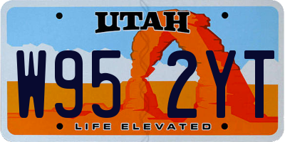 UT license plate W952YT