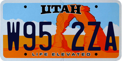 UT license plate W952ZA