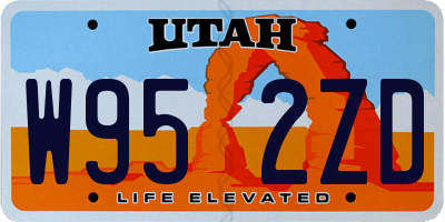 UT license plate W952ZD