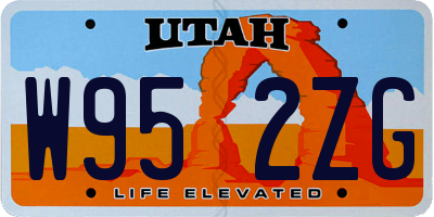 UT license plate W952ZG
