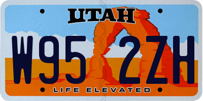 UT license plate W952ZH