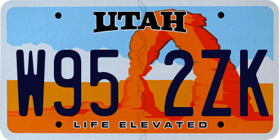 UT license plate W952ZK