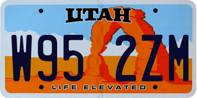 UT license plate W952ZM