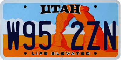 UT license plate W952ZN