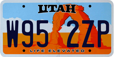 UT license plate W952ZP